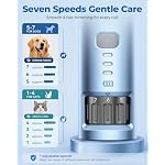 7-Speed Dog & Cat Nail Grinder with Light - Ring LED Safe to Avoid Overcut, Quiet Low Vibration & Powerful Fast, Cordless Rechargeable Toenail Trimmer for Small & Large Puppy & Breeds Paws(Blue) - Image 4