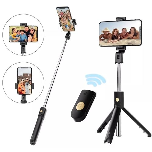 Bastão Pau de Selfie Bluetooth com Tripé e Controle Remoto, para Android e iOS