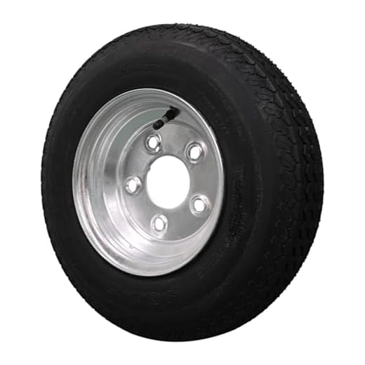 2-Pack Antego Trailer Tire On Rim 480-8 4.80-8, Load C, 6 Ply, 5 Lug Galvanized Wheel