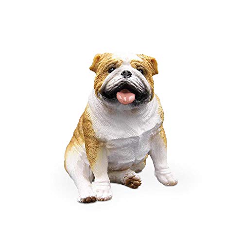 Statue de bouledogue anglais en résine artisanale Kelieqa pour décoration chic