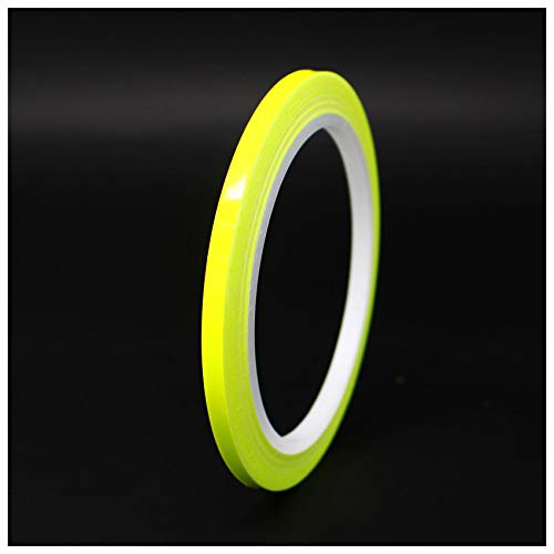 Finest Folia Bandes adhesives décoratives pour auto voiture moto bateau modélisme nombreux coloris longueur 10m ruban adhésif néon (Jaune fluo, 5mm)