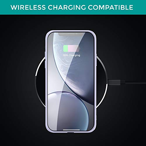 OWM Funda para iPhone 11 antigolpes Funda de Silicona Protectora Negro Satinado [Protector cámaras Deslizante] para iPhone 11 de Apple (2019) - Lila