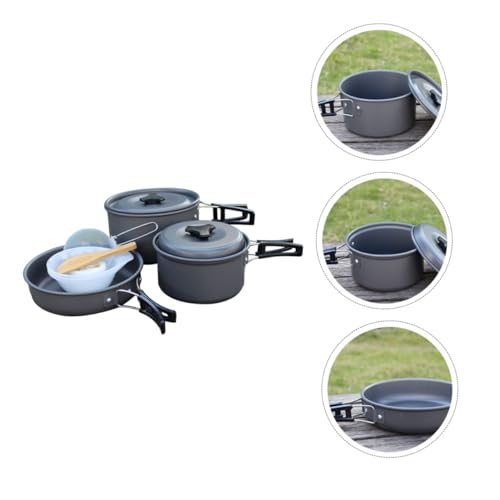 BESPORTBLE Complete Camping Cookware Kit Folding Pot Pan Set Kitchen Accessories for Camping for 2-3 People