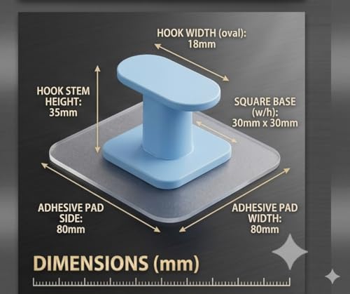 Image of ELMVIA Self Adhesive Hooks /Wall Hangings Hook /Waterproof Hooks for Wall Without Drilling Heavy Duty Bathroom Kitchen Towel Wall Hooks for Hanging Strong Coat (6, Blue Nail Hook)