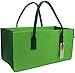 RAIKOU Kult Filz-Tasche Shopper NEU Filzkorb Einkaufstasche Henkeltasche Zeitungskorb Stabile Kaminholztasche Zeitungsständer auch für Spielzeug Garten Picknick Strand (Grün/Kieferngrün,50x25x25cm)