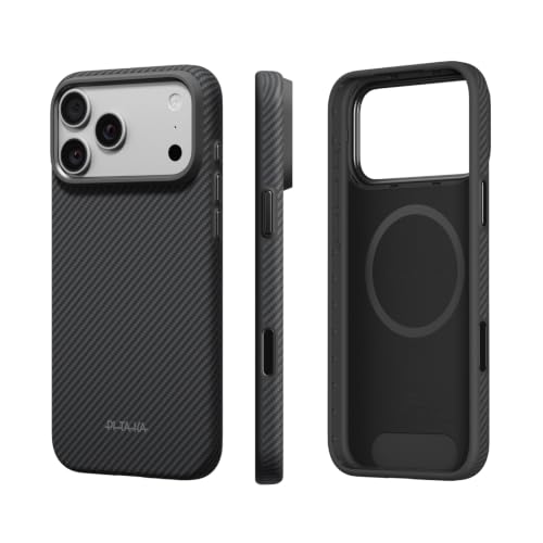 Image of pitaka for iPhone Pro Max Case 6.9 inch, Refined Protection, Black /Grey
