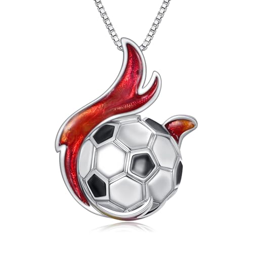 KQF Sports Necklace Baseball/Basketball/Volleyball Necklace 925 Sterling Silver Sports Headphone Pendant Jewelry Gift for Men Women Sports Fans