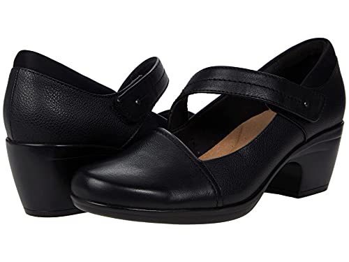 Clarks Emily Pearl Black Synthetic/Leather Combi 8 B (M) #TOP5