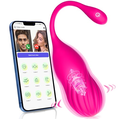 Vibratoreper Donna Professionale Mini App 9 Modalità Vibratoriper Donne Clotoride Piccolo Punto G Squirting Sexytoysys Coppia Vibratore Ovetto Vibrante Donna Telecomando Wireless Vibratori (Rosso)