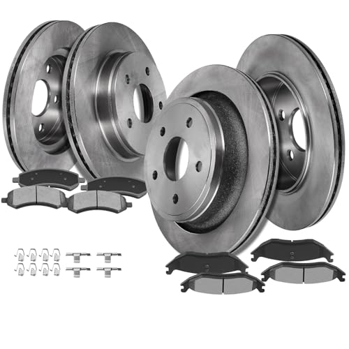 Image of SCITOO Brake Kits Front Rear Disc Brake Rotor & Pads:53005;53006;D1084;D967 | Fit For Chrysler For Aspen 2007-2009,For Dodge For Durango 2007-2009,For Ram 1500 2006-2010,For Ram For 1500 2011-2018