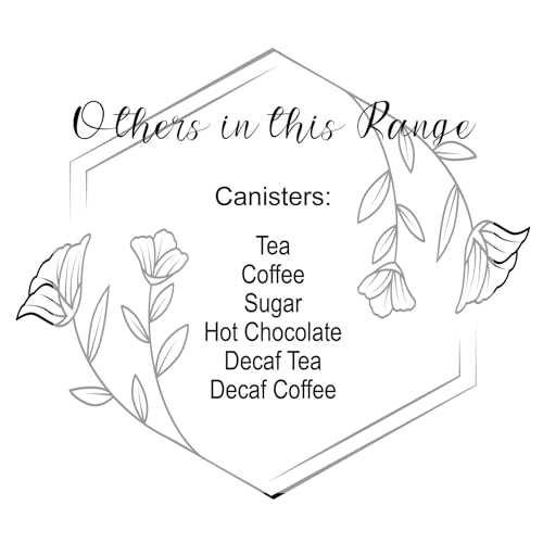 Purely Home Floral Border Hot Chocolate Storage Canister - Minimalist Kitchen Decor Gift - Metal/Enamel Hot Drinks Storage Container - Image 2