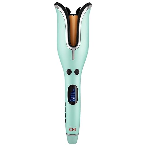 CHI Spin N Curl, Curling Iron For Healthy & Shiny Effortless Curls & Waves, Provides Preset Temperature Settings For Each Hair Texture, Mint Green - Mint Green - 1 Count (Pack of 1)