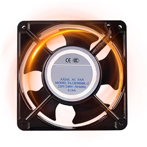 Aakluk Ventilador axial para uso en cassette de chimenea, resistente al calor y de alta eficiencia, funcionamiento silencioso, para uso en chimenea, para salón, garaje, tiendas de campaña y camping
