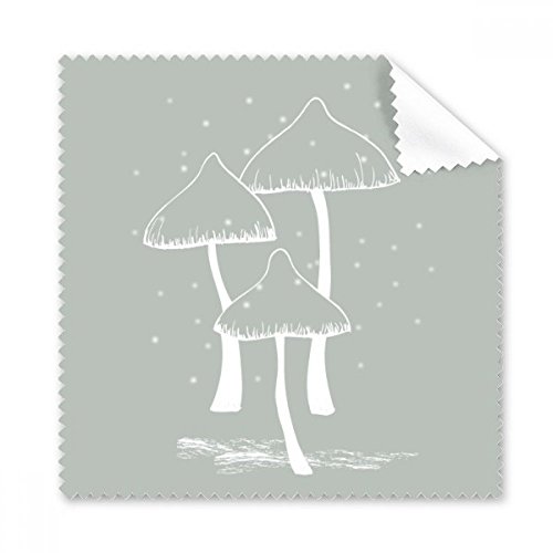 Cadeau gris tissu chiffon de nettoyage Belle Champignon vénéneux pour lunettes