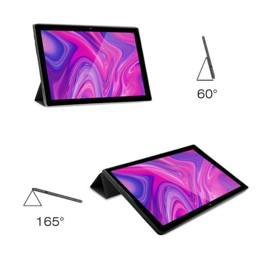 Image of Tablet Case for PlimPad P2, 10.1 inch Tablet Cover, Folding Stand Cover, Multiple Viewing Angles, Lightweight PU Protective Case, Plimpton
