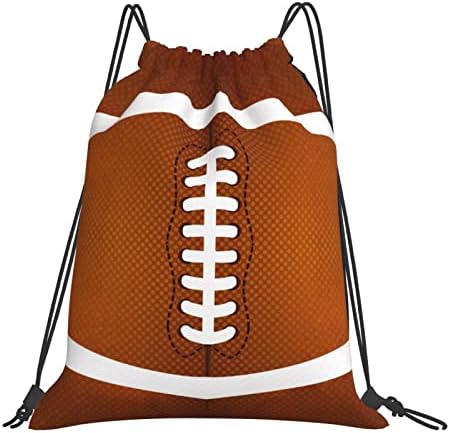 YOPIGOT American Football Drawstring Bag Football String Bag Waterproof Light Durable Gym Sports Yoga Beach Sackpack For Men Women