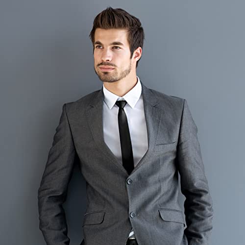 Xinnun 4 Pieces Zipper Ties for Men Adjustable Men's Neckties Zip on Tie for Men Zipper Skinny Necktie Clip on Slim Tie