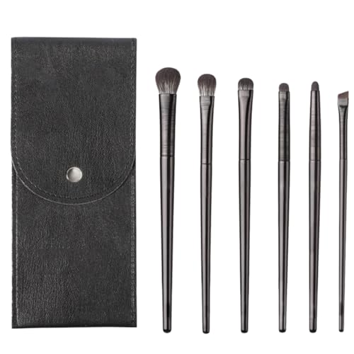 6 Piezas Brochas de Maquillaje Ojos Pinceles Maquillaje,Set de Brochas de Maquillaje Profesional delineador sombra de ojos juego de brochas para ojos para Sombra de Ojos Mezcla Cejas
