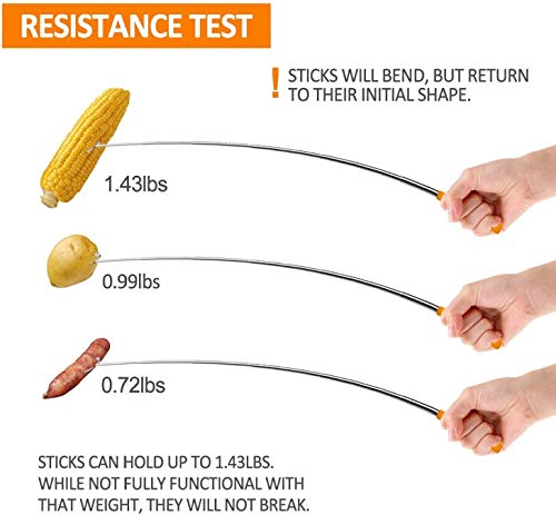 Bbqstyle Marshmallow Roasting Sticks, Set Of 8 Pack Premium 45'' Extendable Rotating Telescoping Forks For Hot Dog & Smores, Special Safe And Healthy Cookware For Campfire, Camping & Bonfire #TOP3