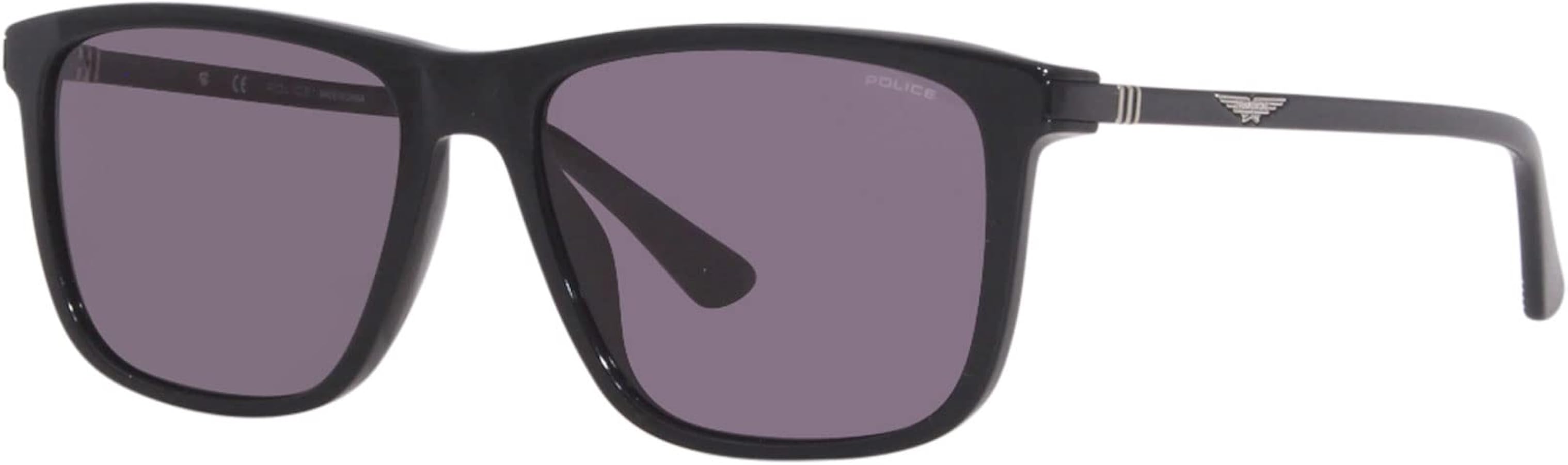Police Sunglasses SPLL35-700-55 New with tags Police SPLP31 RANGER 2 700P Square Shiny Black Sunglasses  main image 3