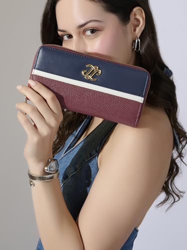 Image of Lavie Signature Women's St.Cloud Colourblock Zip Around Wallet | Gift for Women