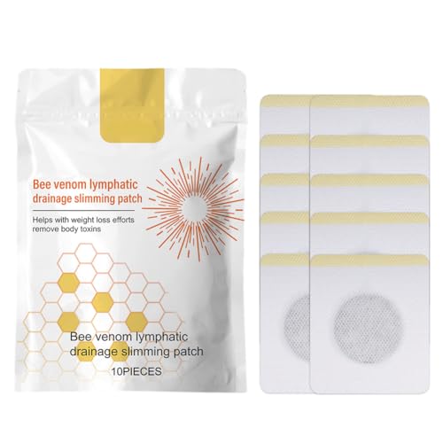 ZoraYorce Confezione da 10 cerotti veleno d'api allevia lo stress, drenaggio linfatico, cerotto dimagrante, detox, adesivi per ombelico per gonfiore