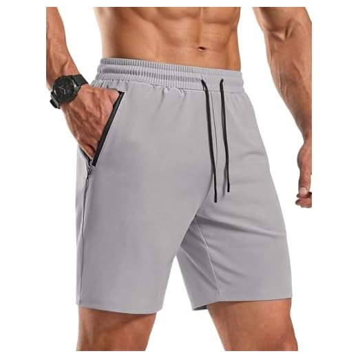 COOFANDY Mens Athletic Running Shorts Stretchy Quick Dry 9" Gym Workout Training Shorts with Zipper Pockets