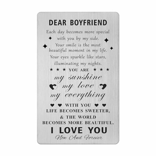 ABNTY Christmas Gifts for Boyfriend - Love Boyfriend Valentines Day Gifts - Boyfriend Anniversary Wallet Card