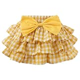 Venjoe Baby Girls Plaid Layered Bowknot Tutu Skirt with Diaper Cover Birthday Party Phtotography Blo
