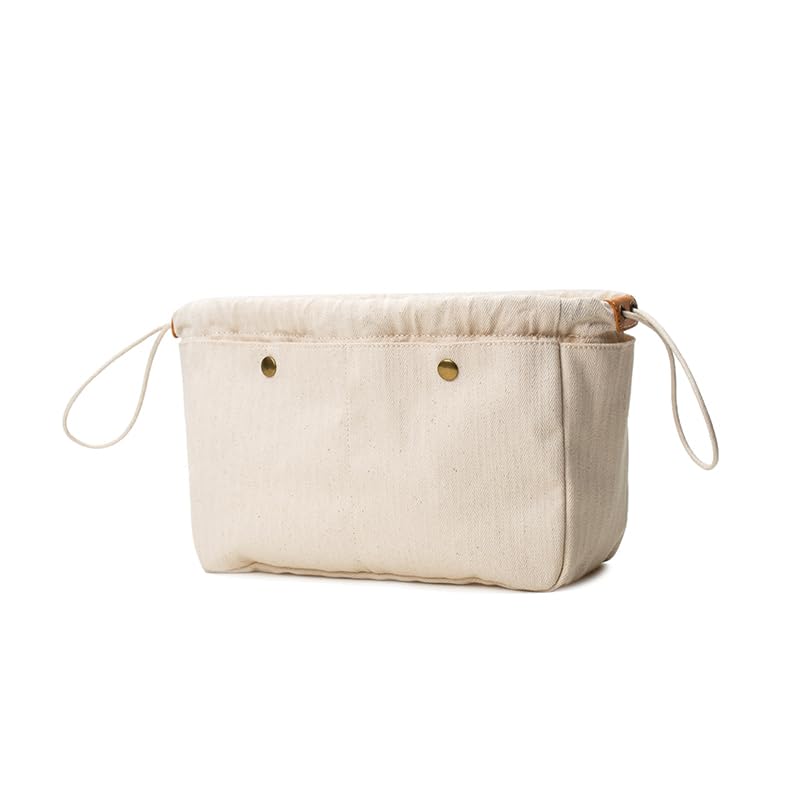 Neceser Maquillaje Bolsa de Almacenamiento Lona algodón, Bolsa con Forro, organizadora cosméticos Acabado(M)