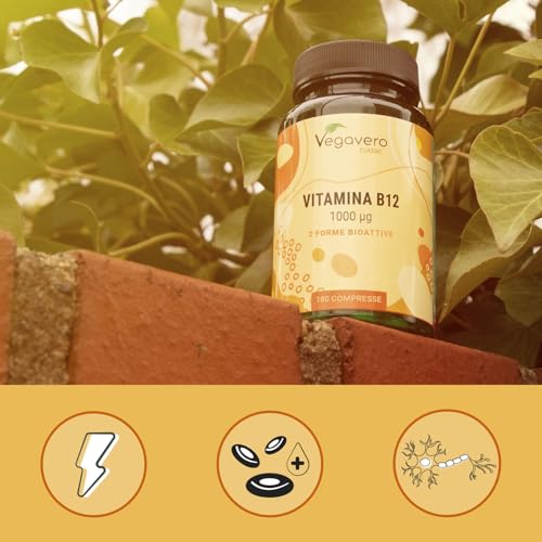Vitamina B12 Naturale 1000 Mcg | Metilcobalamina + Adenosilcobalamina | L’Unica Senza Additivi Artificiali | Prodotta In Germania | Vegan | Vegavero® - 5