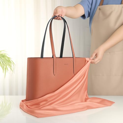 Image of Silk Dust Bag for Handbag, Purses, Shoes, Boots - Silk Drawstring Dustproof Storage Pouch, Reusable and Travel Organizers (4, Pink, 20in x 20in)