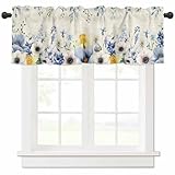 bahnchef 1998 Lieferumfang: 1 x Vorhangvolant. Maße: 137 x 45 cm, passend für Standard-Fenster. Konstruiert mit 2,5 cm Kopfleiste und 7,6 cm Stangentasche. Einfach zu installieren und zu pflegen, einfach aufhängen und Sie können Ihre dekorativen Fenster genießen.
