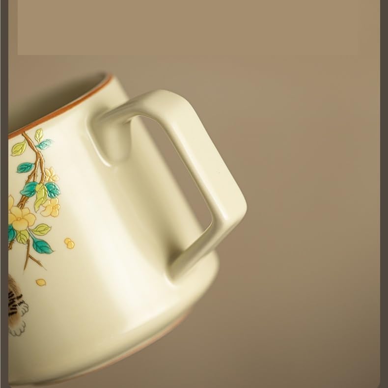 Tea Cup Ruyao Cute Cat Teacup Ceramic Set Office Mug Soaking Container