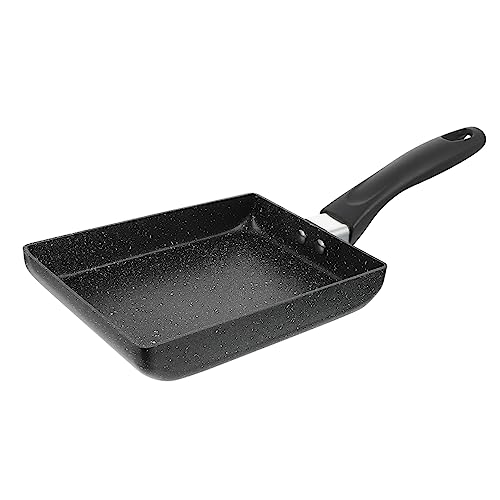 ZUNOXAZ Padella Quadrata Antiaderente per Colazione Mini Frying Pan con Ergonomico Induzione e Uso per Uova Pancake e Bistecche Spesso Energetico