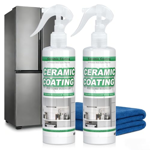 TOMBARINGR Stainless Steel Coating, 512ML Ceramic Coating for Stainless Steel, Anti Fingerprint Spray, Cerami Coat for Appliances, Stain Resistant, for Appliances, Glass, Tile