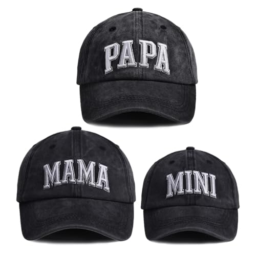 Casquette de baseball en coton lot de 3 réglables pour toute la famille