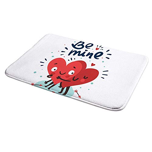 Tapis de bain velours rouge à cœurs pour réveiller votre déco - 5