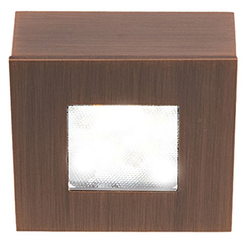 Image of WAC Lighting HR-LED87S-27-CB 3000K Soft White Square LED Button Light, Copper Bronze