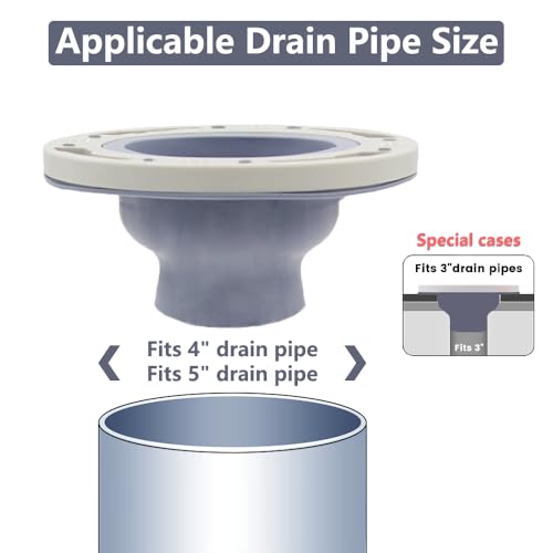 Toilet Flange Repair Kit, Flange Repair Kit for 4\" and 5\" or Special 3\" Waste Line, for Toilet Flange Repair and Easy Installation Gray - Thumbnail 4