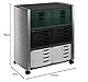 Durable Design Line Multifunktions-Wagen L, metallic silber / anthrazit, 3101125