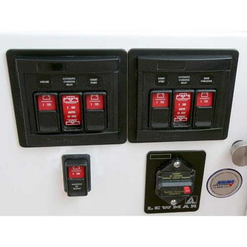 Panel de control remoto Blue Sea Systems con gestión magnética para relés de barcos 3