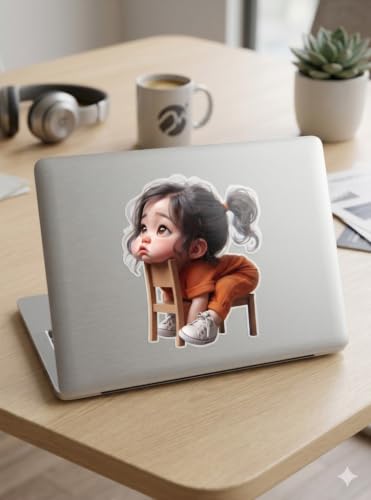Image of Funny Girl Sticker for Cars, Trucks, Dents & Sports (10, 6x3 inch (Pack of 2))