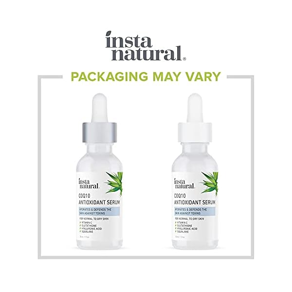 CoQ10 Antioxidant Face Serum - Anti Aging Natural Skin Care to Nourish Dry Skin Brightening Serum & Hydrating Treatment Skin Barrier Strengthening Facial Serum with Vitamin C & Hyaluronic Acid 1 oz