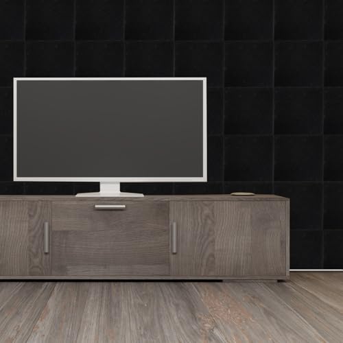 6 Piezas Paneles de Fibra de Poliéster Negro Absorbentes de Sonido para Tratamiento Acústico y Aislamiento de Pared miniatura 5