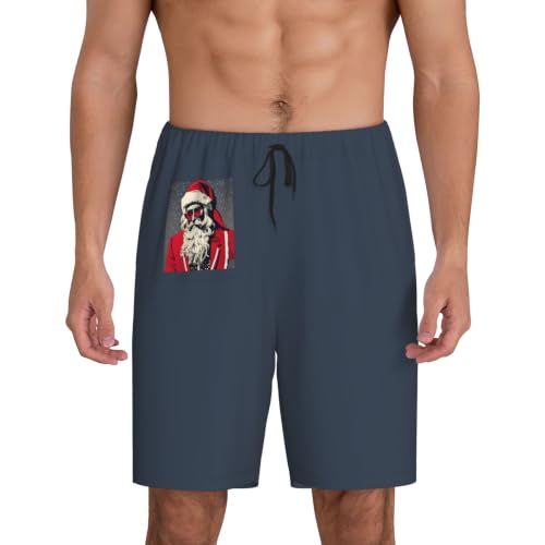 Short de pyjama Père Noël pour homme, vêtement de nuit décontracté et frais