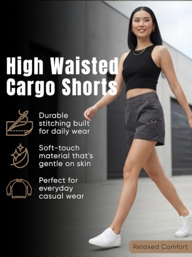 Image of GRECIILOOKS Women's Casual Knee Length Shorts,Casual Relaxed Fit Summer Shorts for Women & Girls | Comfortable Everyday Wear | Available in Plus Sizes