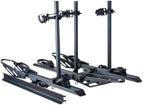 YOUNG ELECTRIC 250LBS. Capacity Foldable Aluminum 3-Ebike Rack with Ramp for Car SUV RV Truck Trailer and Van, 2 Inch Receiver