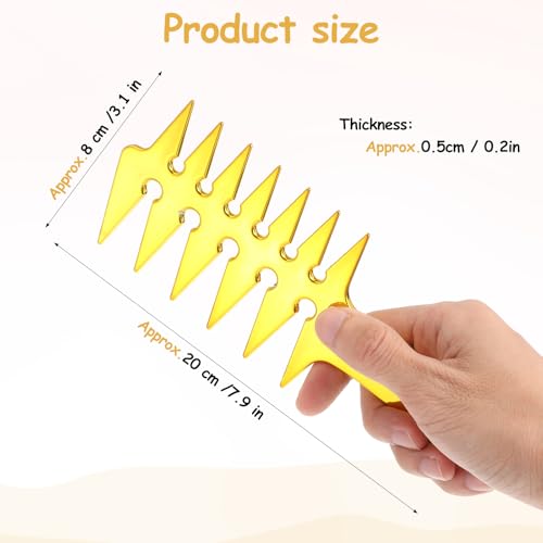 Peine de Dientes Anchos Doble Cara para Hombre Oro miniatura 2