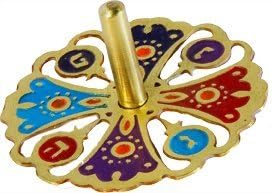 Dreidel Hanukkah Gifts Ornament Game - Yair Emanuel Laser Cut Hand Painted Dreidel Wings Colores (Bundle)